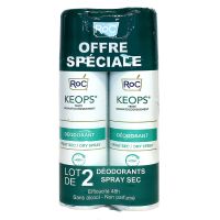 Keops déodorant spray sec 2x150ml