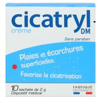 DM creme plaies et ecorchures sans paraben 10 sachets x 2g