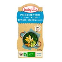 Bol menu pomme de terre épinard & saumon 2x200g