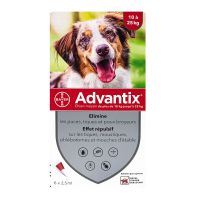 Advantix chien moyen 10 à 25kg - 6 pipettes