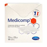 Medicomp 2x50 compresses non tissées 7,5 x 7,5cm