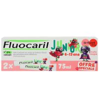 Junior 6-12 ans dentifrice gel fruits rouges 2x75ml