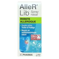 AlleR Lib spray nasal rhinite allergique 125 pulverisations 15ml