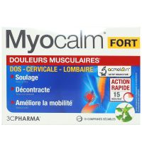 Myocalm Fort douleurs musculaires dos cervicale lombaire 15 comprimés