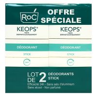 Keops déodorant stick transpiration modérée 2x40ml