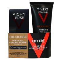 Homme Structure Force soin global 50ml + gel douche offert