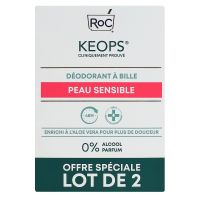 Keops Sensitive déodorant à bille 48h 2x30ml