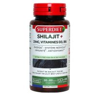 Shilajit + Zinc vitamines D3 B6 60 gélules