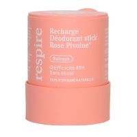 Refresh deodorant stick rose pivoine recharge bio 50g
