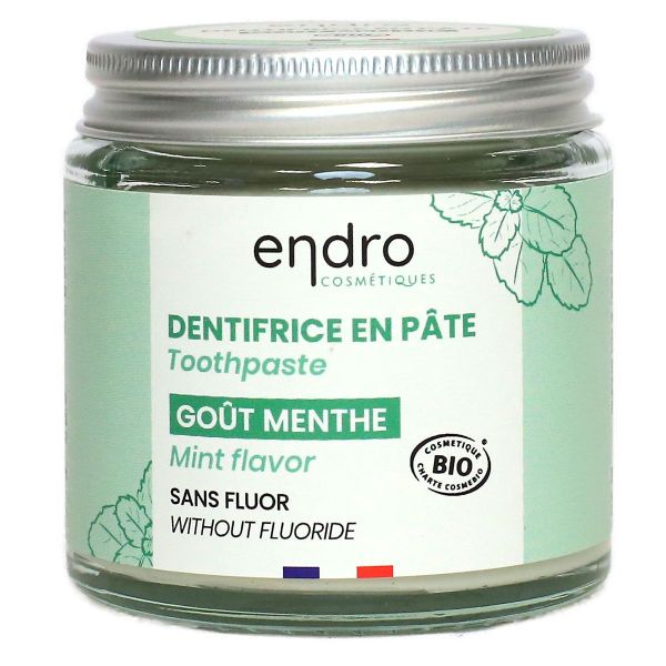Dentifrice en pâte goût menthe sans fluor 100ml