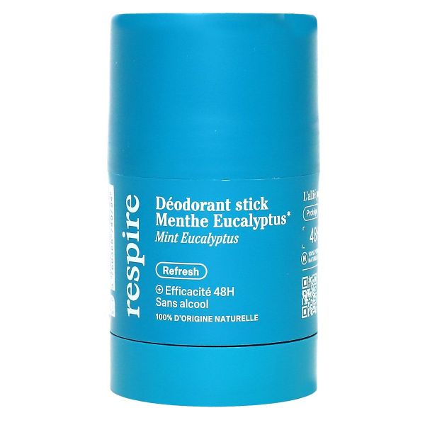 Déodorant solide stick rechargeable menthe eucalyptus 50g