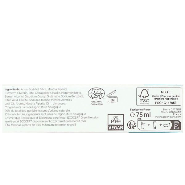 Dentifrice rafraîchissant Dentargile 75ml