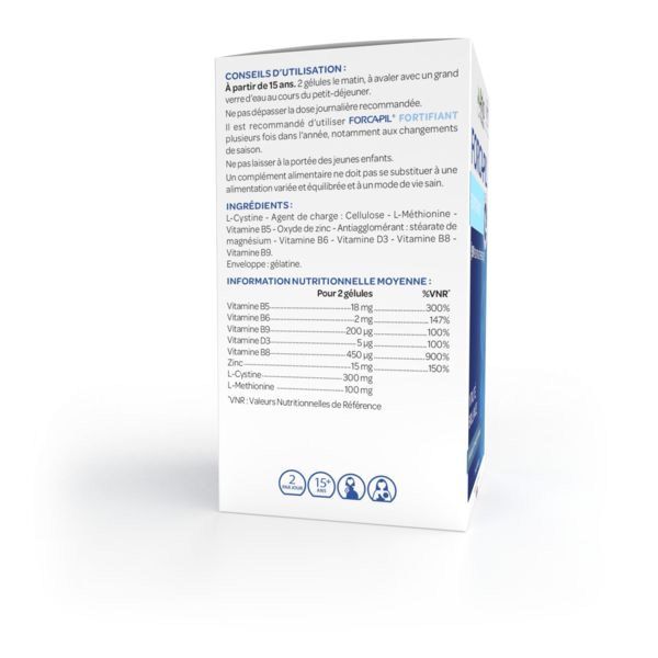 Forcapil cheveux et ongles fortifiant 180 gélules