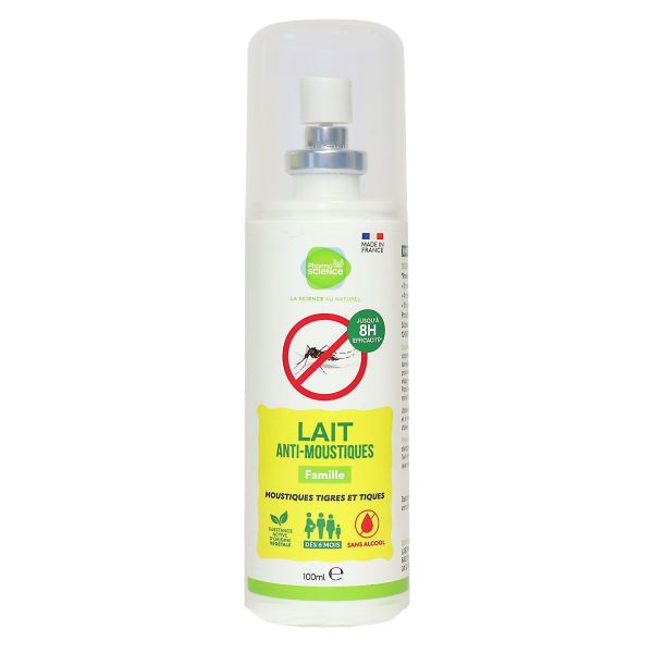 Lait anti-moustiques tigres et tiques famille 100ml