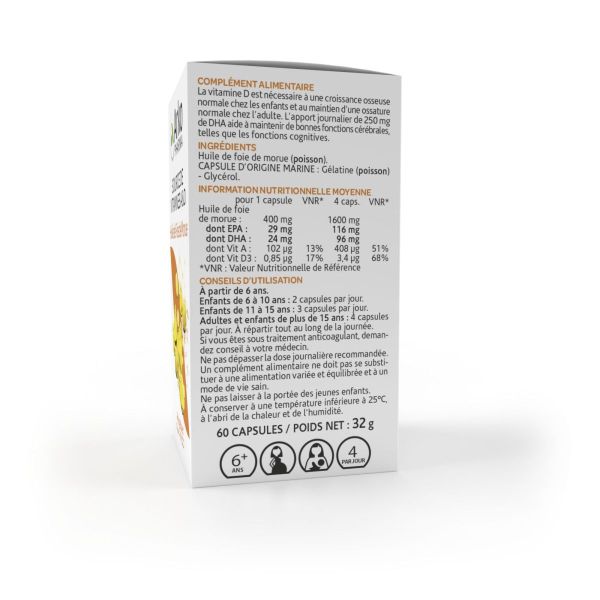 Arkogélules huile foie morue 60 capsules