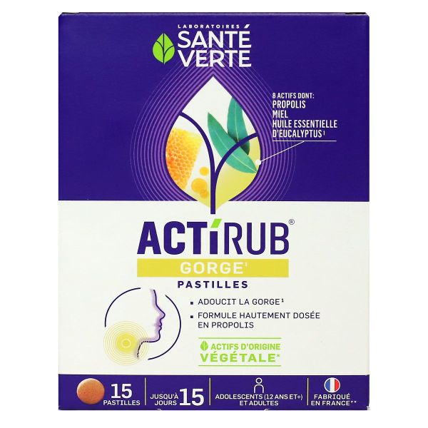 Actirub gorges 15 pastilles