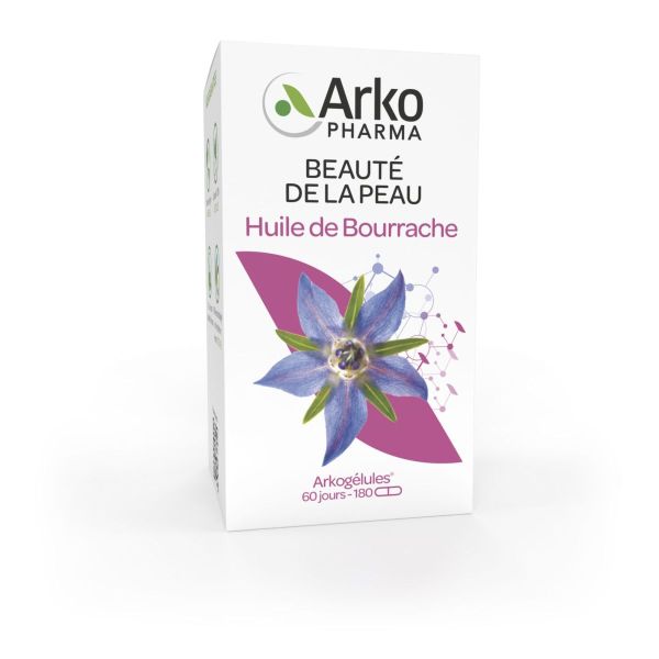 Arkogélules huile bourrache bio beauté de la peau 180 capsules