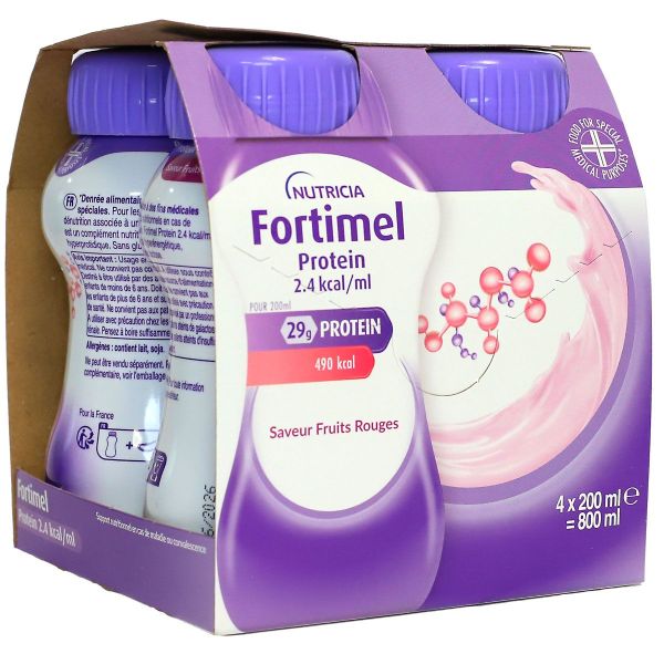 Fortimel Protein 29g arome fruits rouges 4x200ml