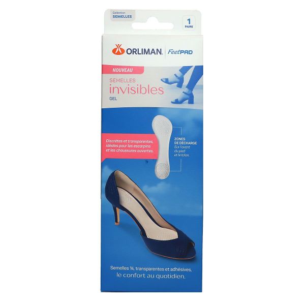 FeetPad 1 paire de semelles invisibles gel 3/4