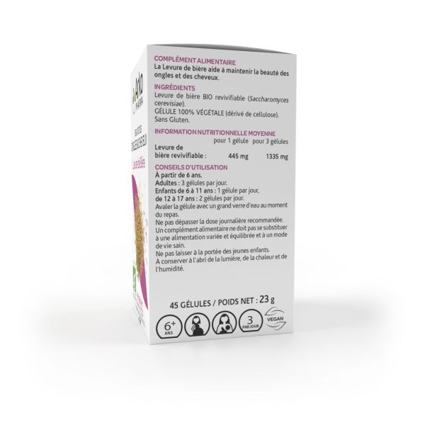 Arkogélules levure de bière bio 1335mg revivifiable 45 gélules