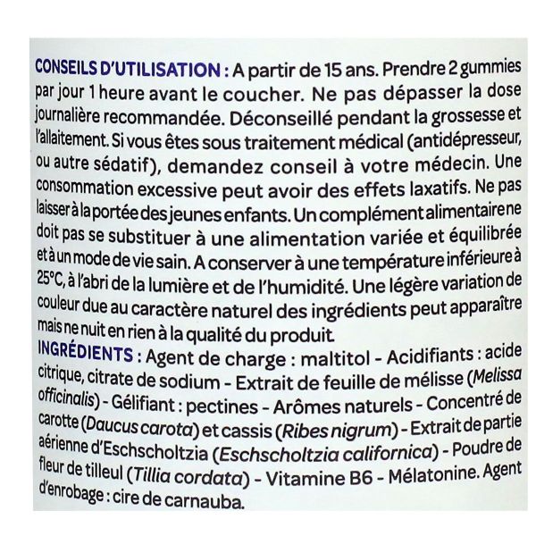 Arkorelax sommeil 60 gummies sans sucre