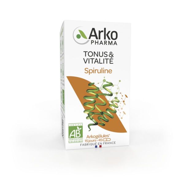 Arkogélules spiruline bio fatigue 45 gélules
