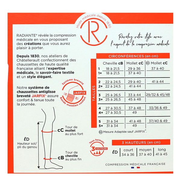 Jarfix chaussettes Voilisim Smoky noir moyen taille 1