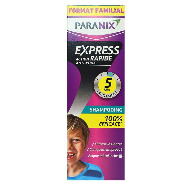 Shampoing Express anti-poux 5min 300ml + peigne