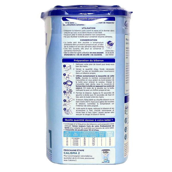 Calisma 1 lait 1er âge 0-6 mois 800g