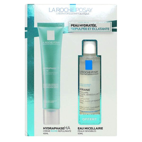 Hydraphase HA riche creme à l'acide hyaluronique 40ml + Toleriane eau micellaire 50ml offert