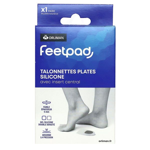 FeetPad 2 talonnettes plates silicone modèle bilatéral taille 1