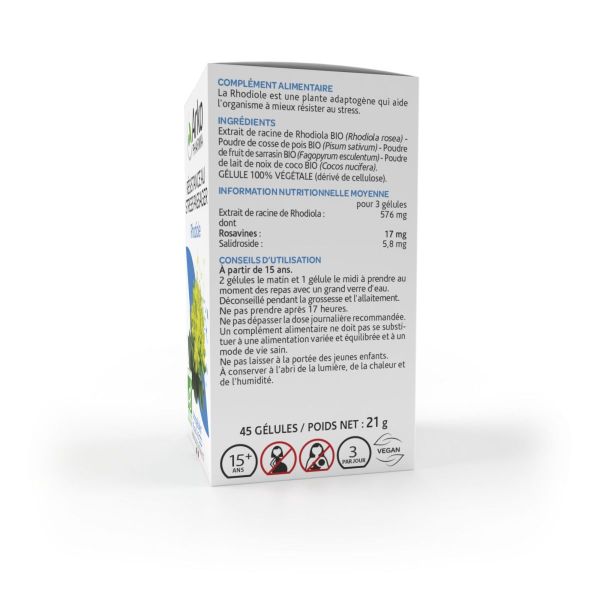 Arkogélules Résistance au stress passager Rhodiole bio 45 gélules