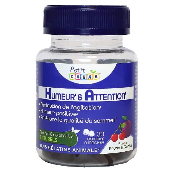 Petit Chêne Humeur et Attention diminution de l'agitation 30 gommes
