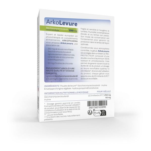 Arkolevure 250mg 30 gélules