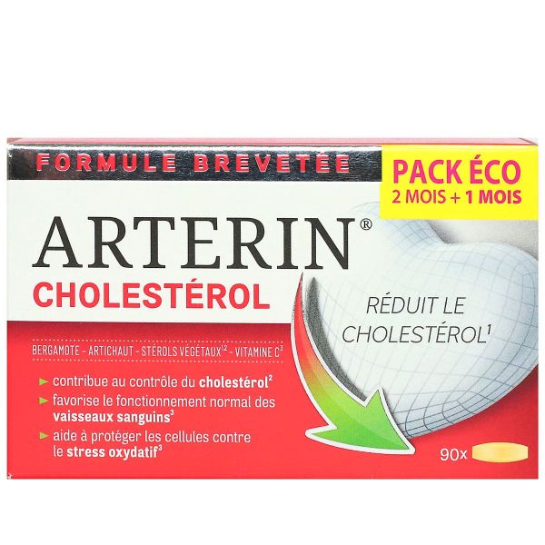 Arterin Cholesterol actifs d'origine naturelle 90 comprimés