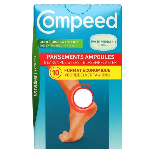 10 pansements ampoules eco format moyen Medium
