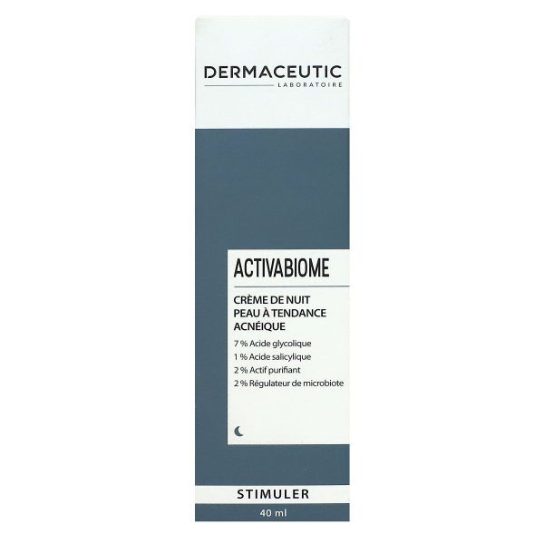 Actibiome crème nuit peau tendance acnéïque Stimuler 40ml