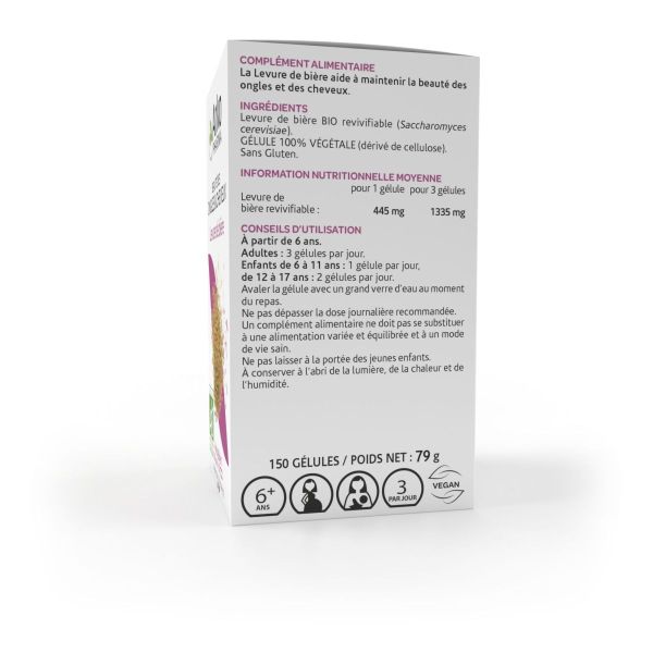 Arkogélules levure de bière beauté cheveux 150 gélules