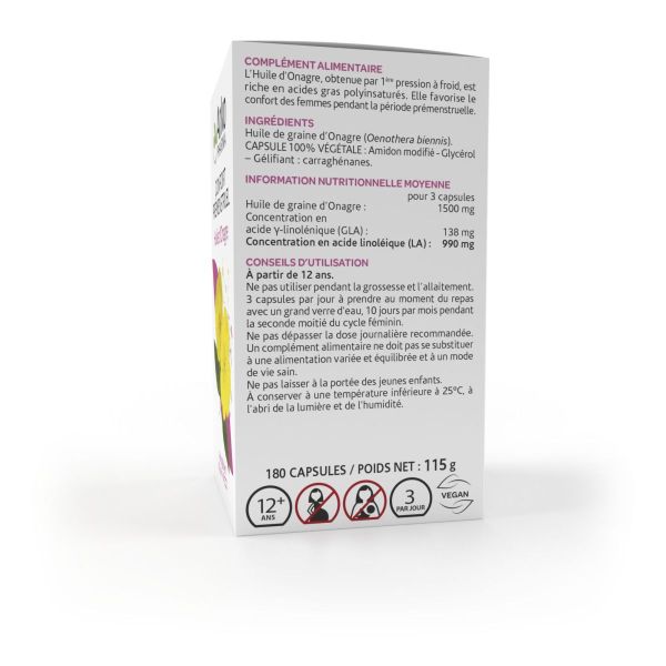 Arkogélules huile d'onagre bio 180 gélules