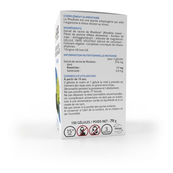 Résistance au stress passager Rhodiole 150 gélules