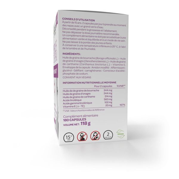 Perles de peau hydratant nutrition peau sèche 180 capsules