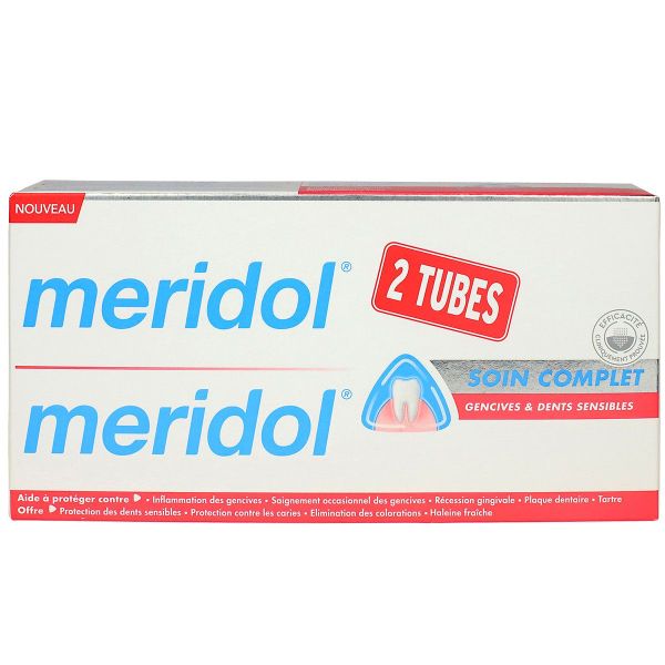 Meridol soin complet gencives sensibles dentifrice 2x75ml
