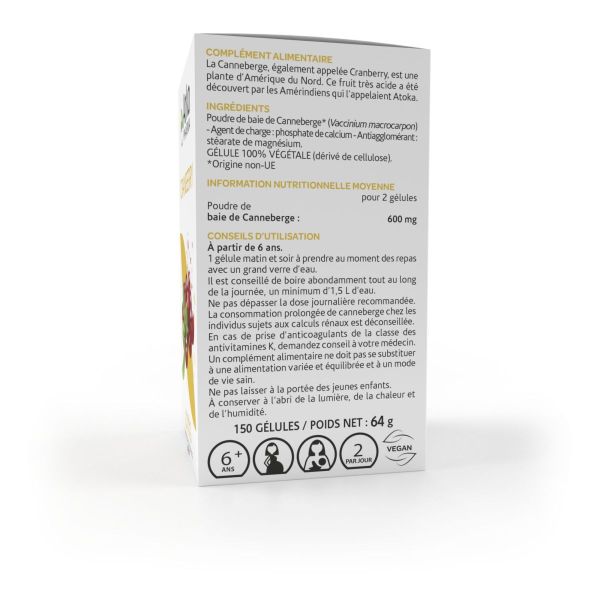 Arkogélules cranberryne canneberge 150 gélules