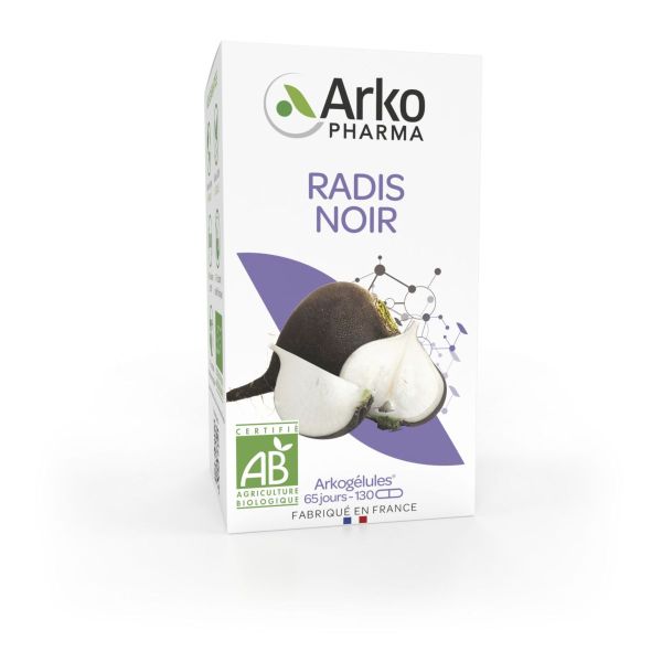 Arkogélules radis noir bio 130 gélules