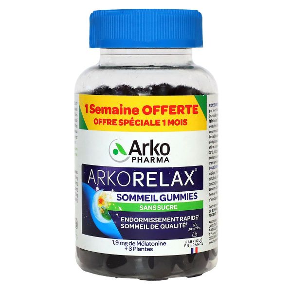 Arkorelax sommeil 60 gummies sans sucre