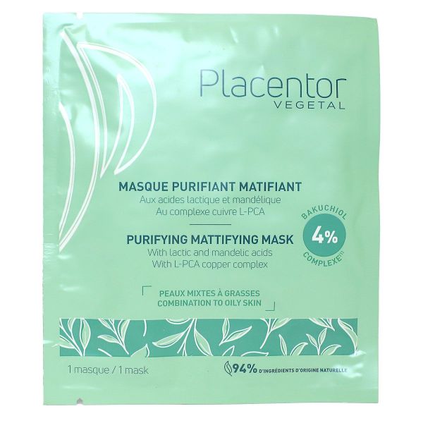 Masque purifiant matifiant peau mixte à grasse 25g