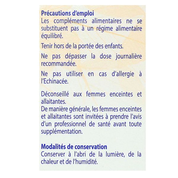 Immunité Echinacée défenses naturelles 60ml