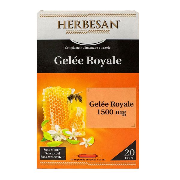 herbesan Gelée royale 1500mg ampoules 20x15ml
