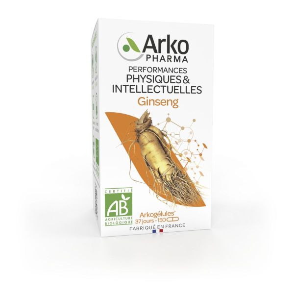Arkogélules ginseng bio tonus vitalité 150 gélules